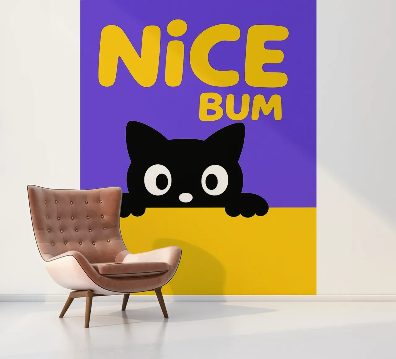 Nice Bum Funny Black Cat photo wallpaper by the gindils