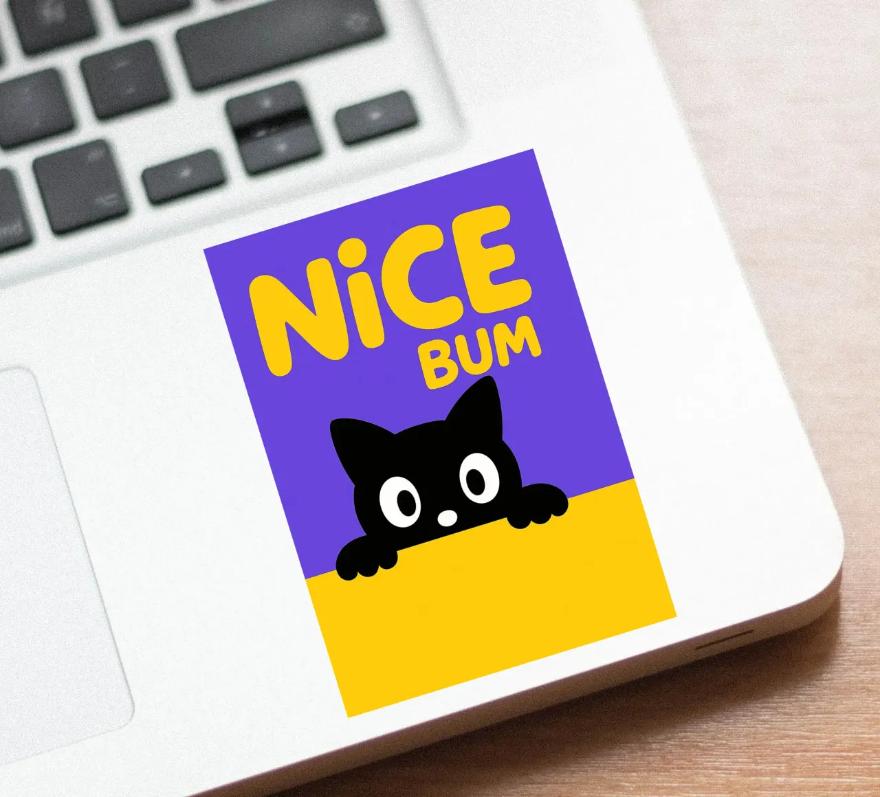 Nice Bum Funny Gato Negro pegatina de the gindils