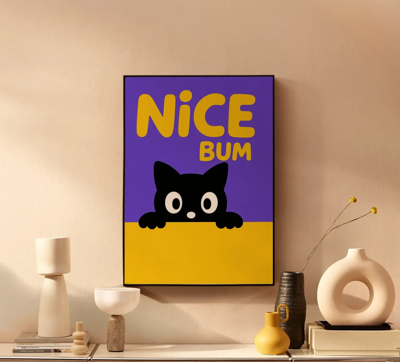 Gatto nero simpatico e divertente plexiglass da the gindils