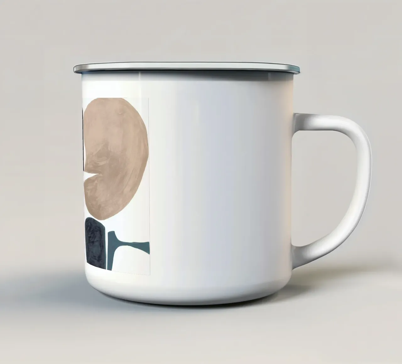 Modern Curvy Town Multi Roze tazza in smalto da Femke Zwaan