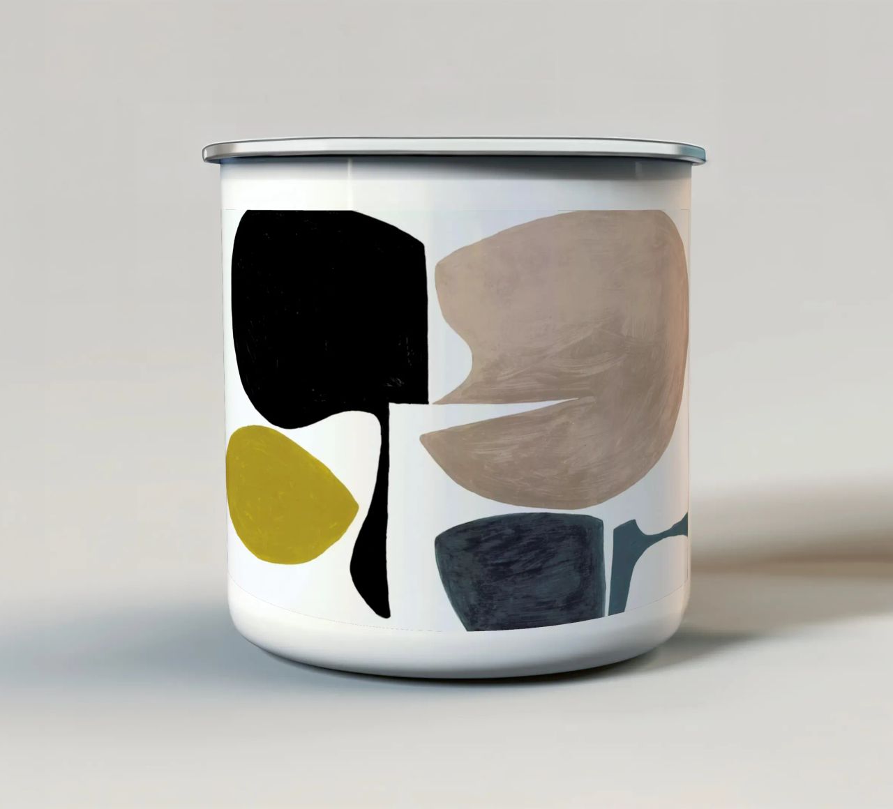 Modern Curvy Town Multi Roze tazza in smalto da Femke Zwaan