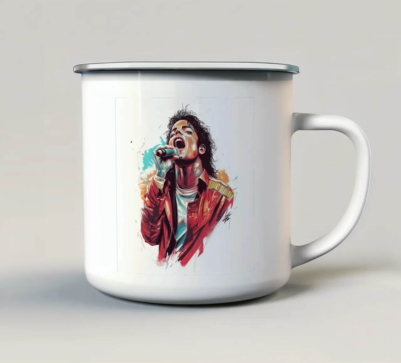 Michael Jackson (1) tazza in smalto da Motivate-Today