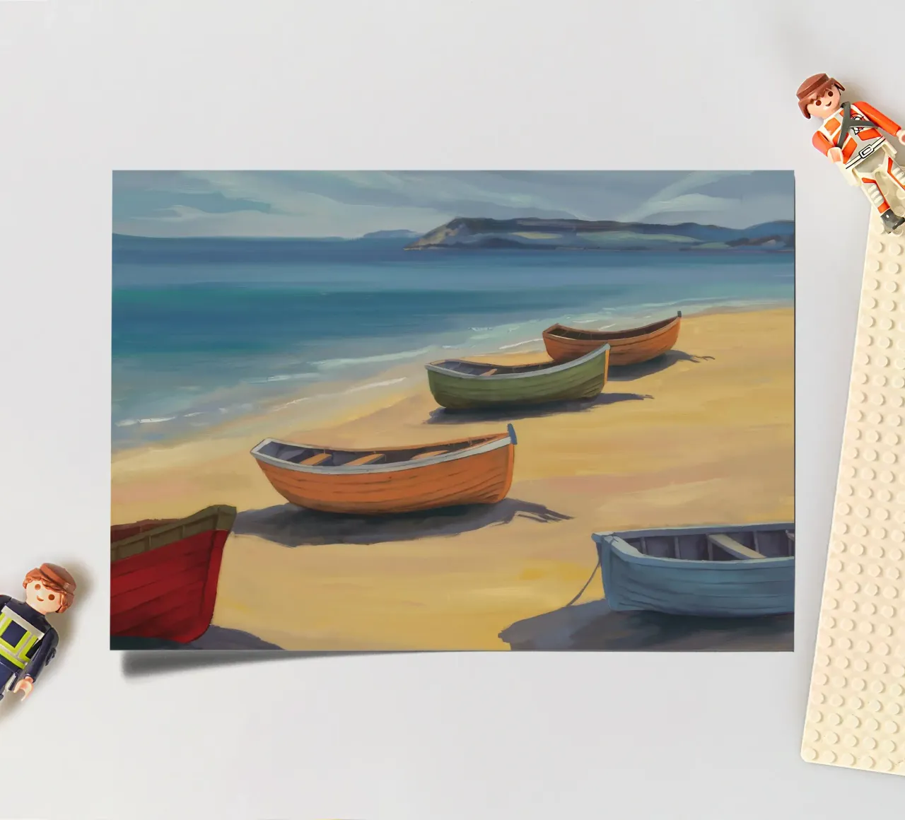 Strand Ruderboot Rest Stickerbogen von Mystic Grain