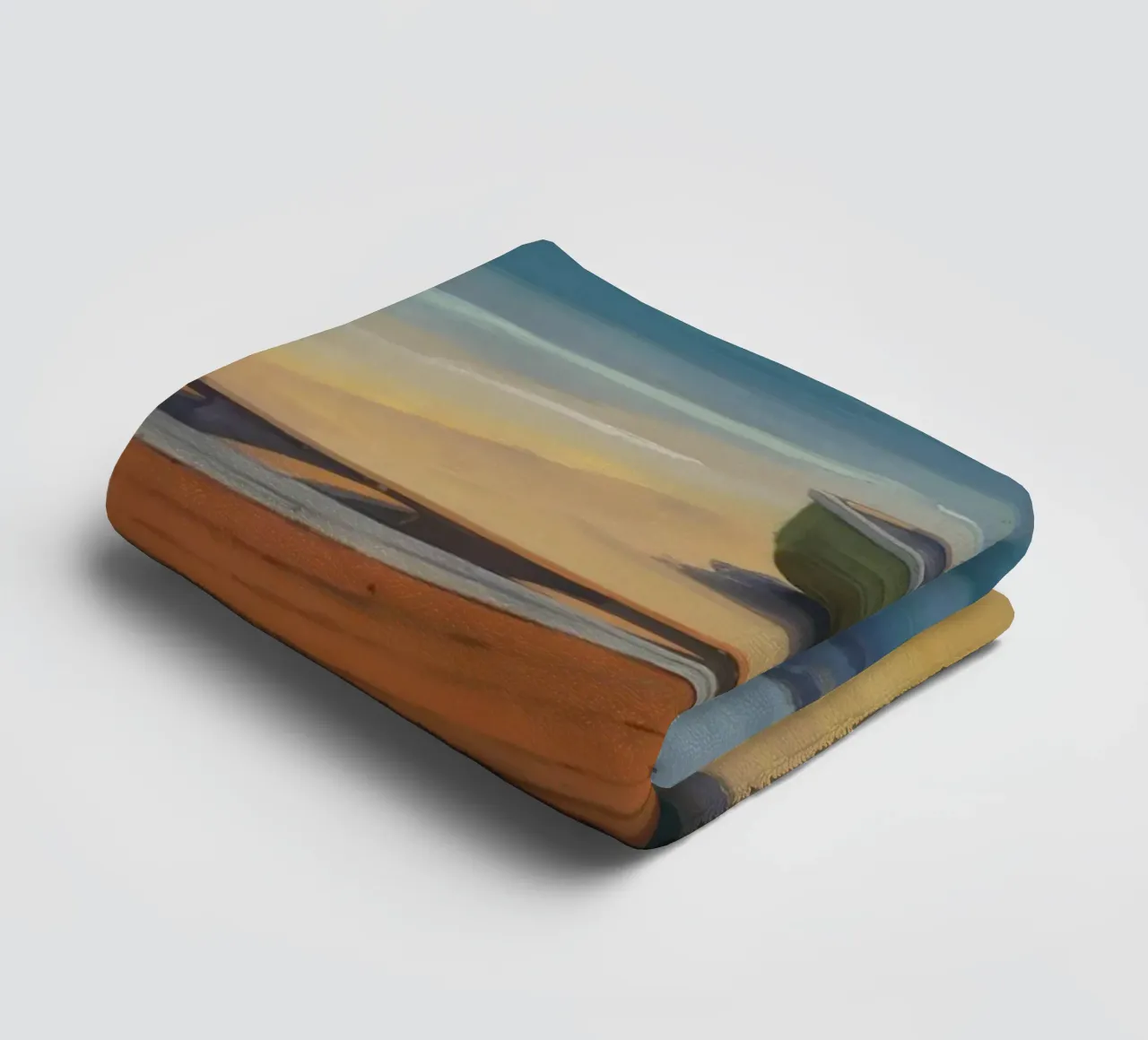 Strand Roeiboot Rust badhanddoek van Mystic Grain