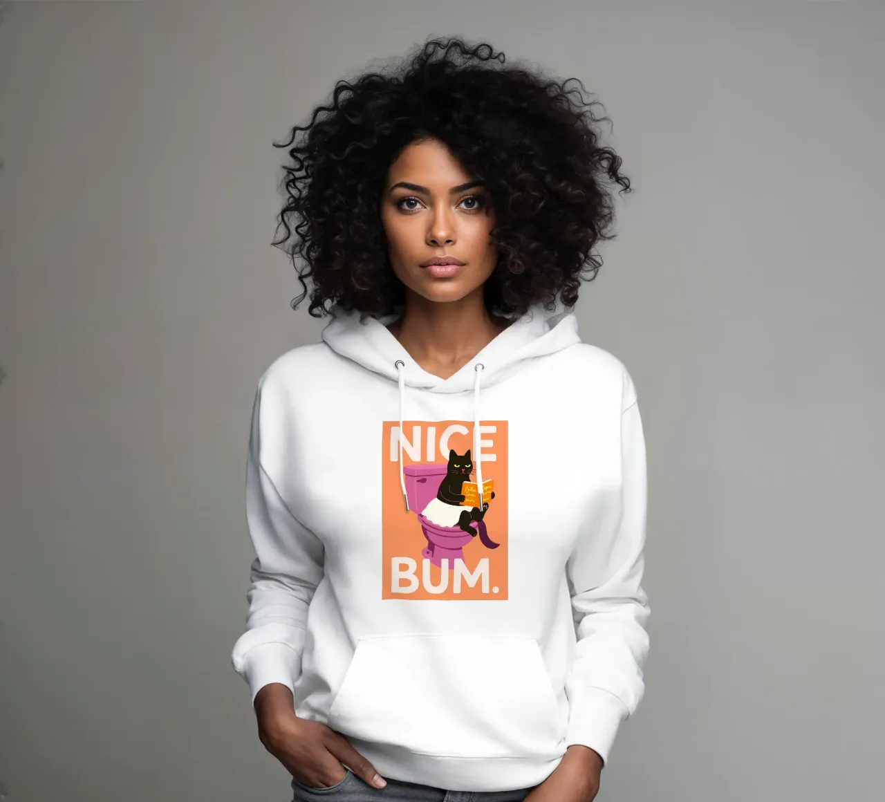 Nice Bum Sassy Black Cat felpa con cappuccio da the gindils