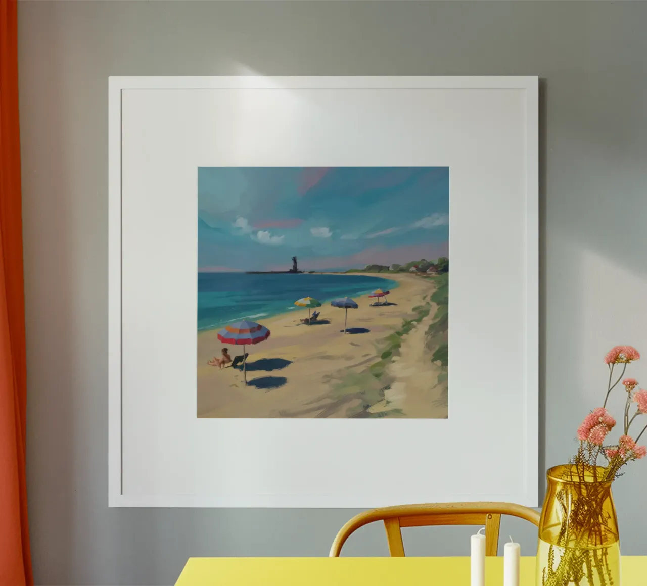 Umbrella Coastline Fun poster da Mystic Grain