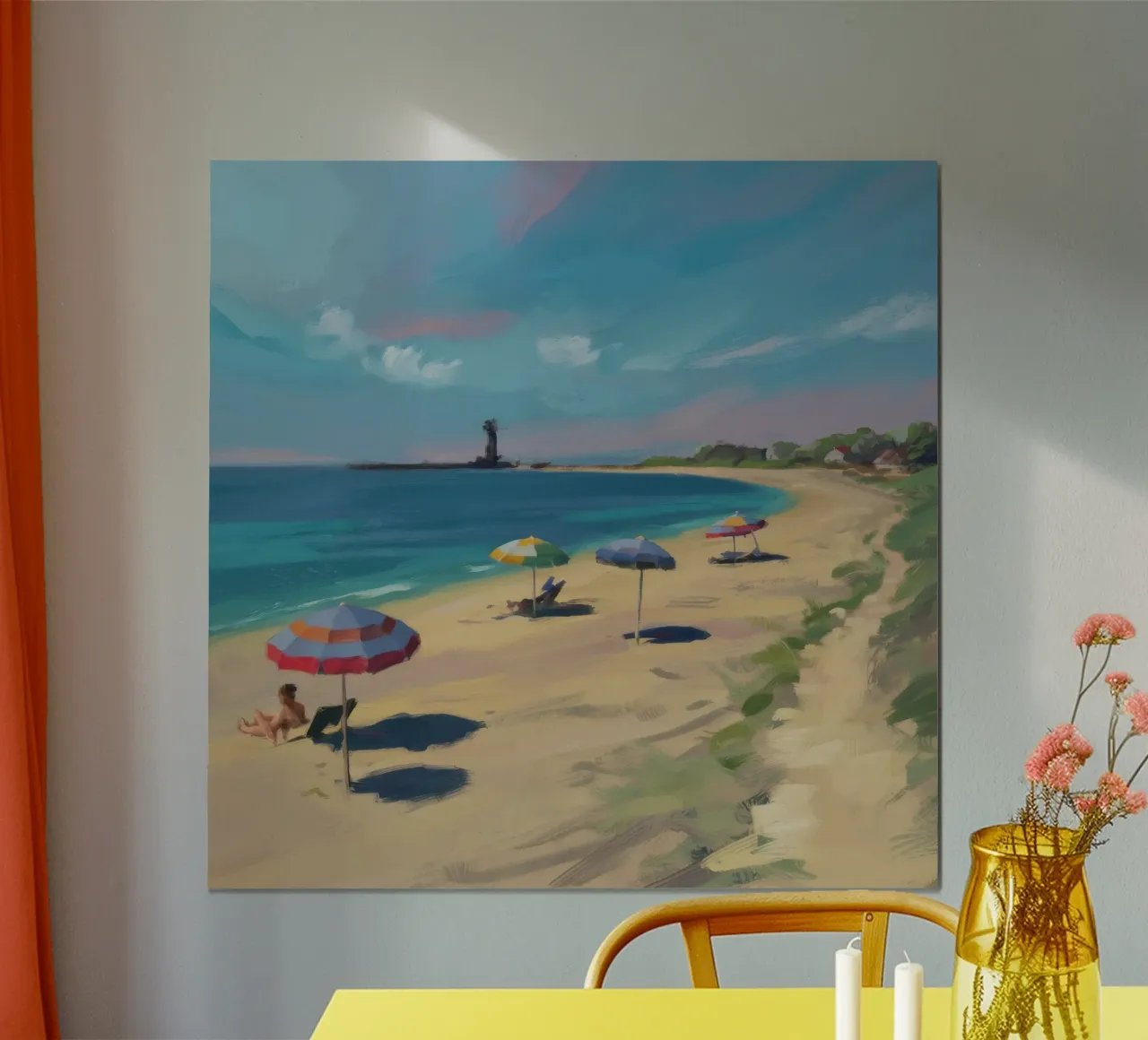 Umbrella Coastline Fun poster da Mystic Grain