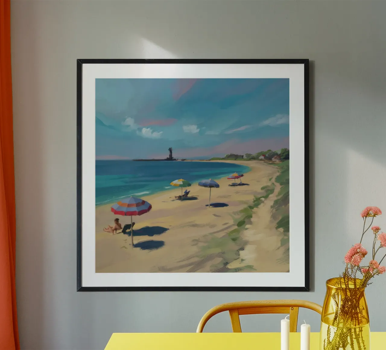 Umbrella Coastline Fun poster da Mystic Grain