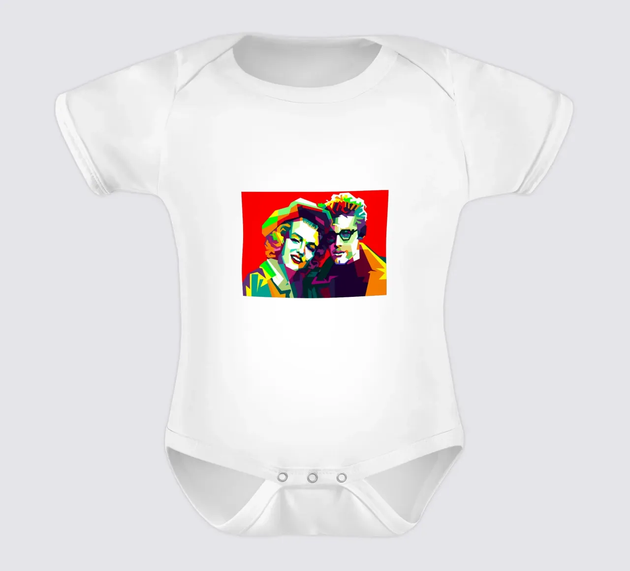 Marilyn Monroe e James Dean WPAP Trending Now body neonato maniche corte da Artkreator