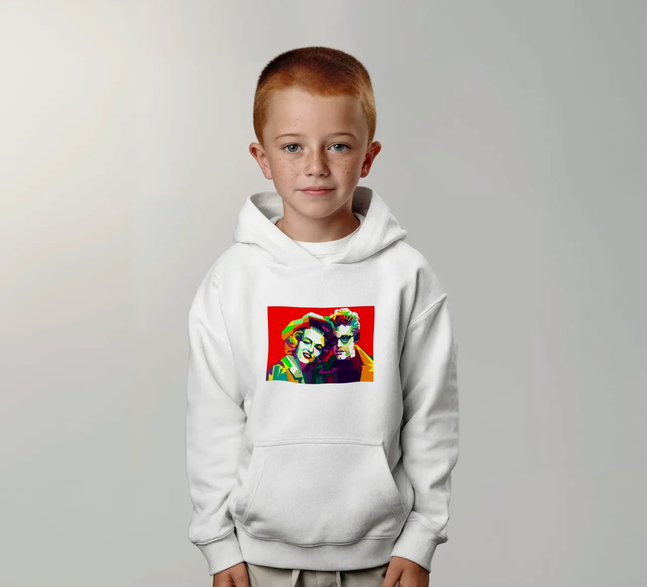 Marilyn Monroe e James Dean WPAP Trending Now felpa bambino con cappuccio da Artkreator