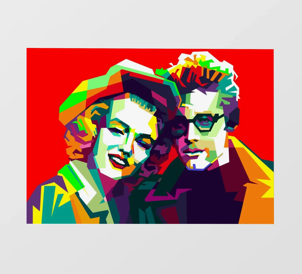 Marilyn Monroe und James Dean WPAP Trending Now Fototapete von Artkreator