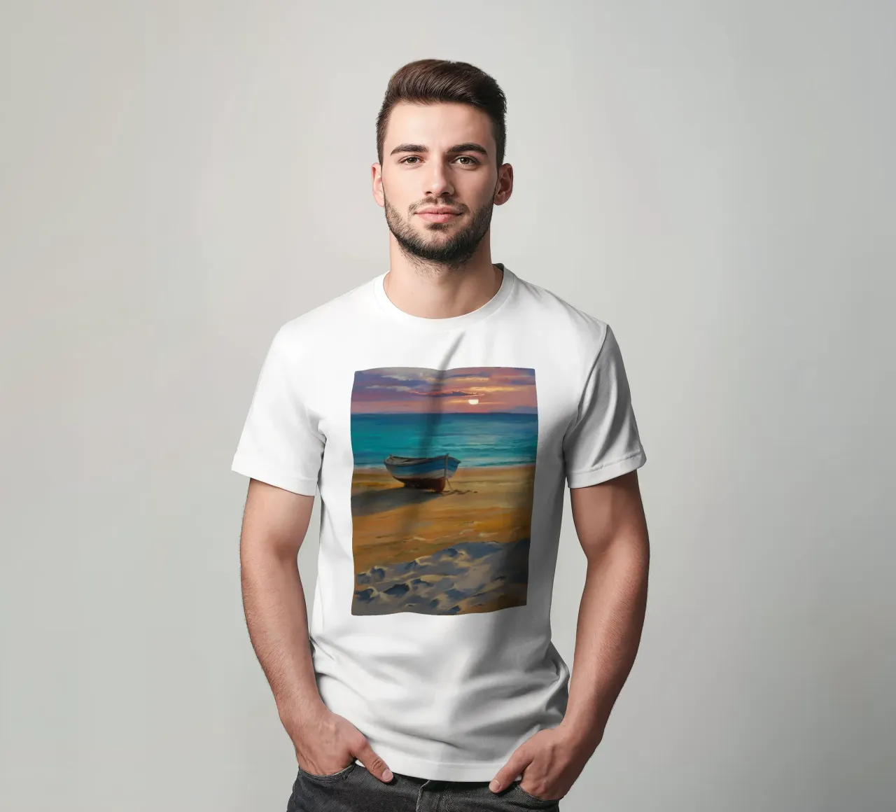 Tramonto in riva al mare Solitudine t-shirt da Mystic Grain