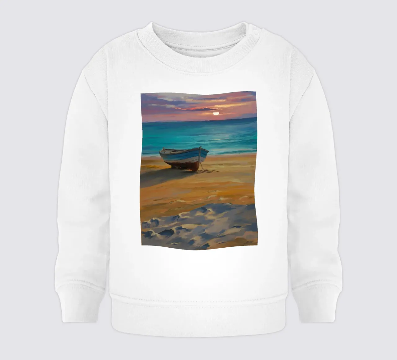 Tramonto in riva al mare Solitudine felpa neonato da Mystic Grain