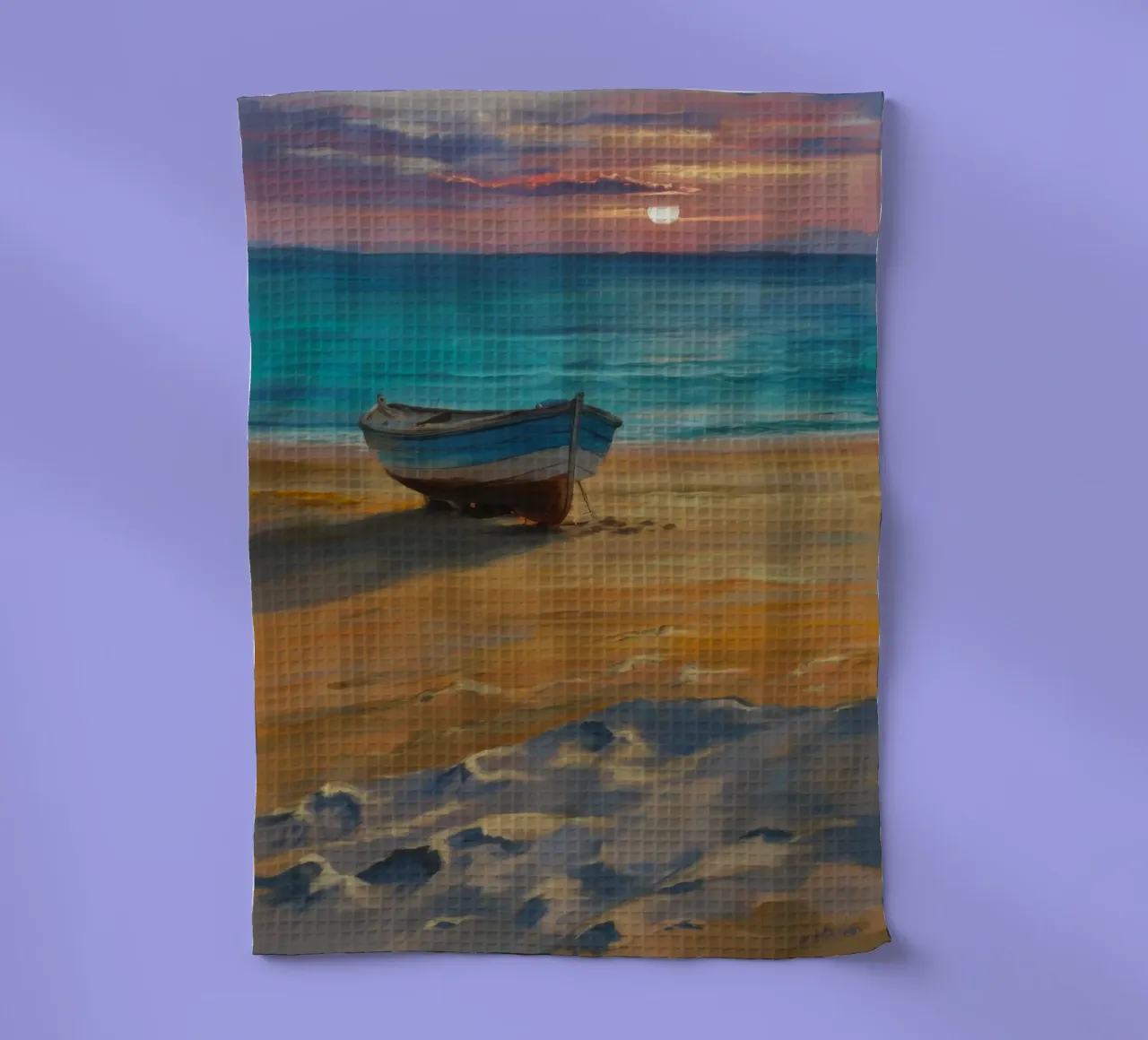 Tramonto in riva al mare Solitudine canovaccio da cucina da Mystic Grain