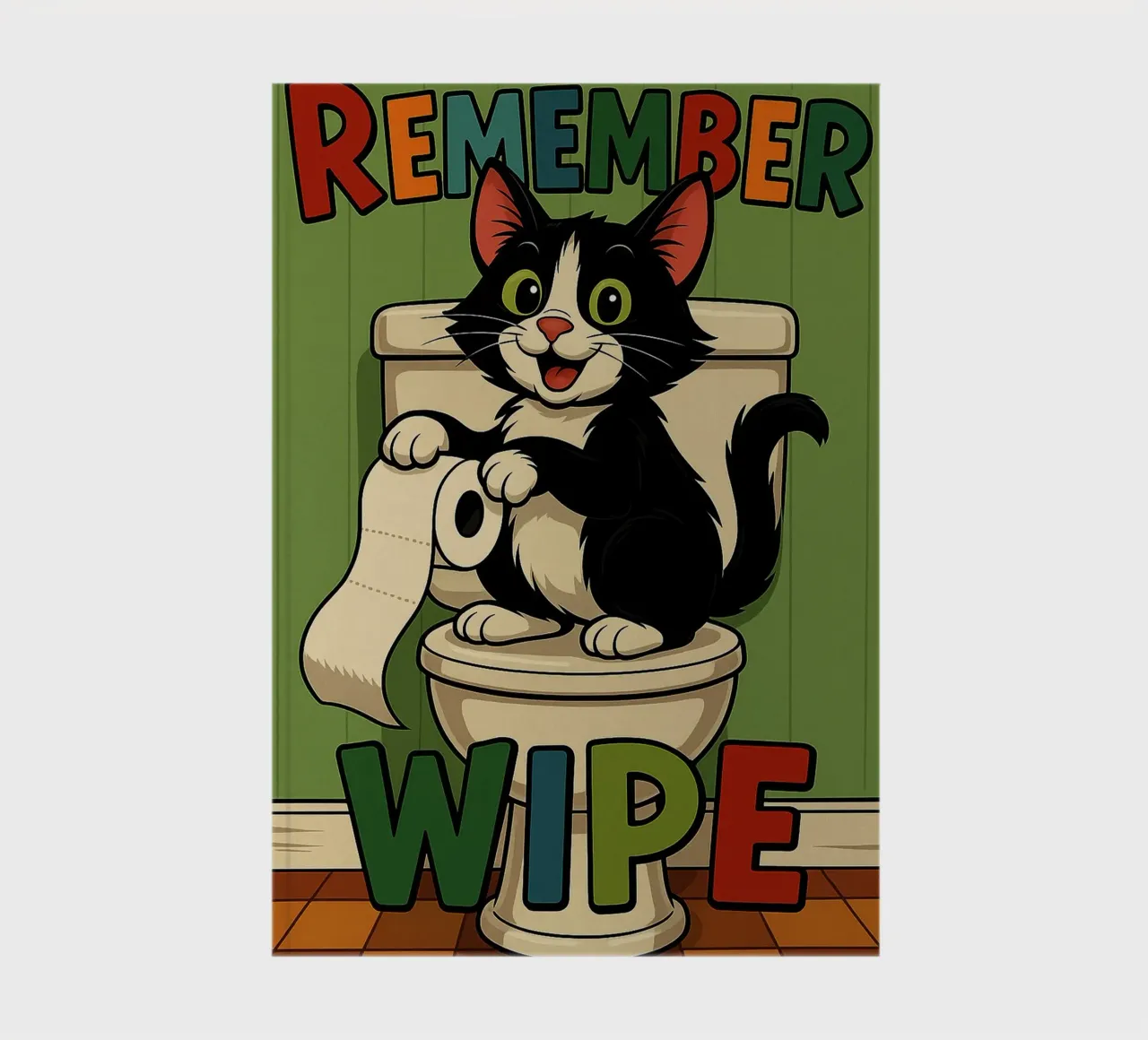Remember Wipe Funny Cat notebook by the gindils