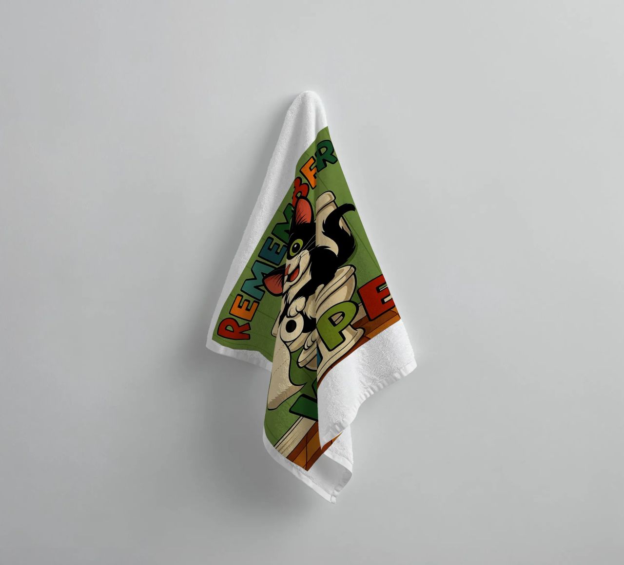 Erinnern Sie sich an Wipe Funny Cat Handtuch von the gindils