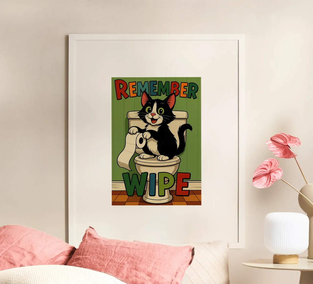 Erinnern Sie sich an Wipe Funny Cat Poster von the gindils