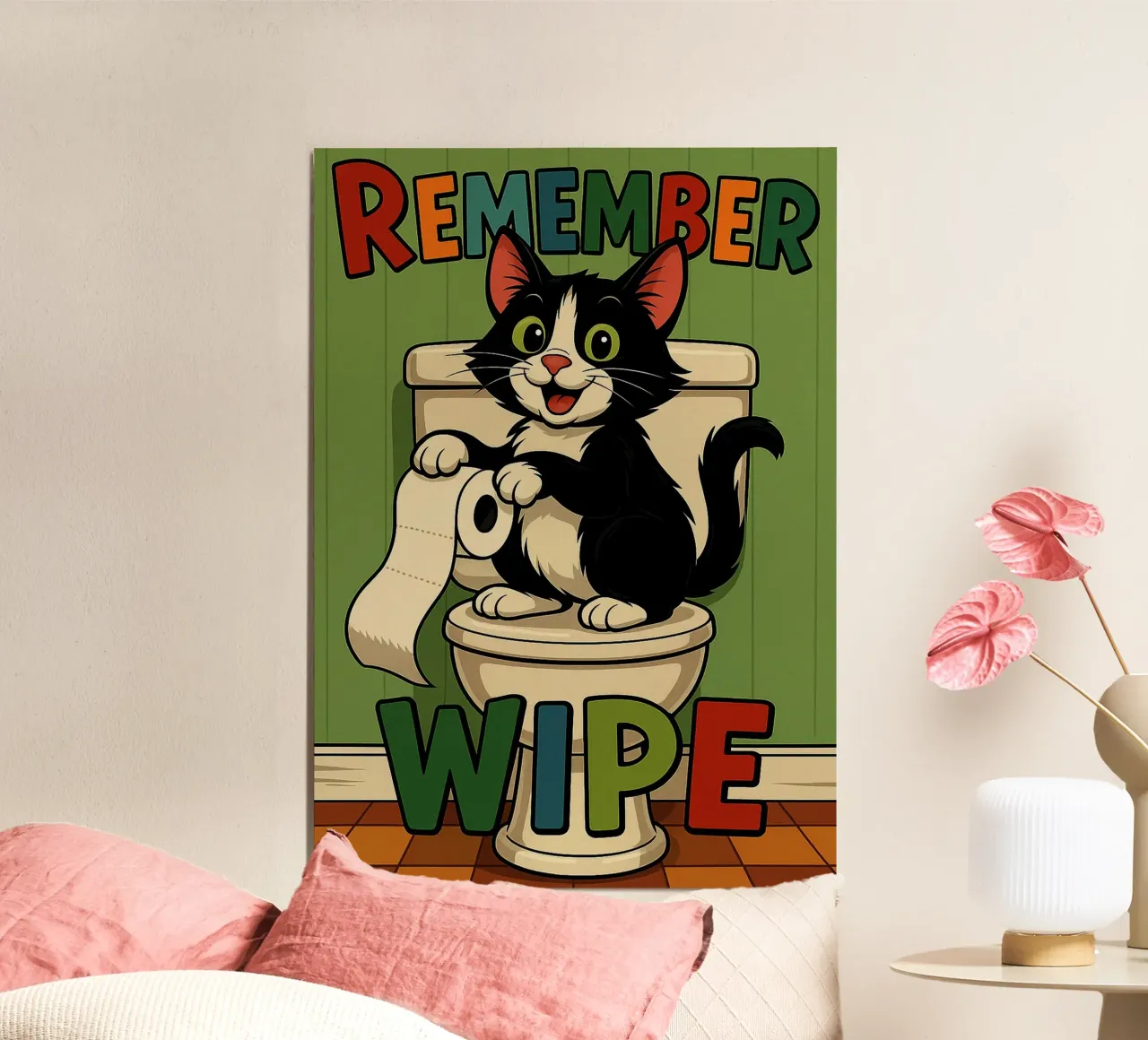 Erinnern Sie sich an Wipe Funny Cat Poster von the gindils
