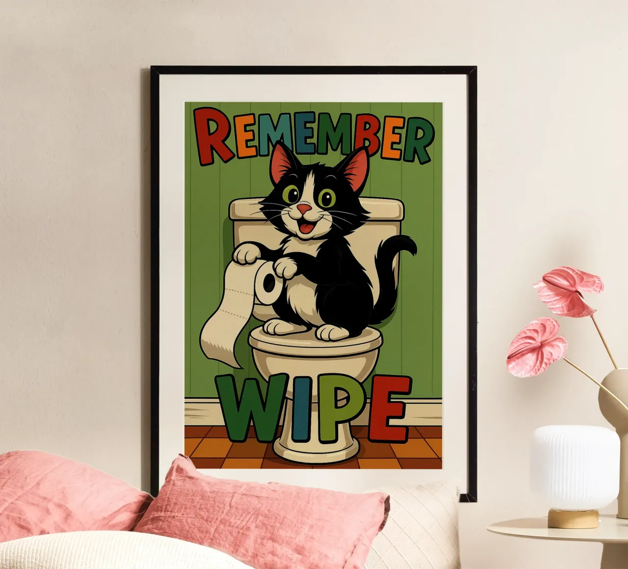 Erinnern Sie sich an Wipe Funny Cat Poster von the gindils