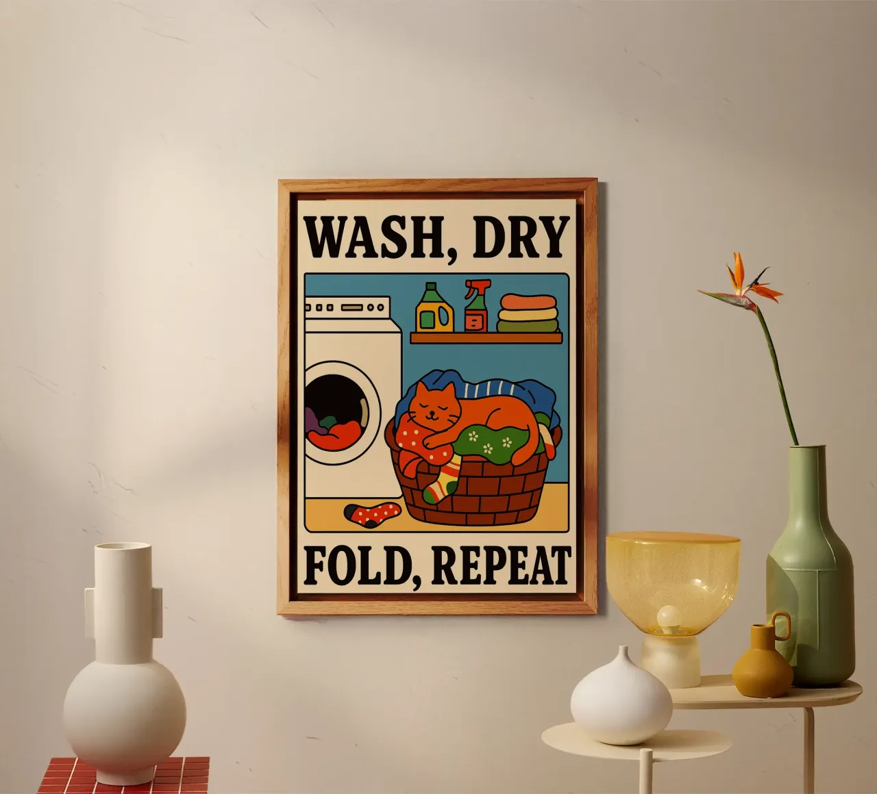 wash dry fold repeat cute cat forex plate by the gindils