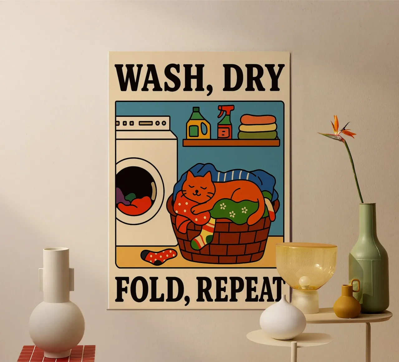 wash dry fold repeat cute cat forex plate by the gindils