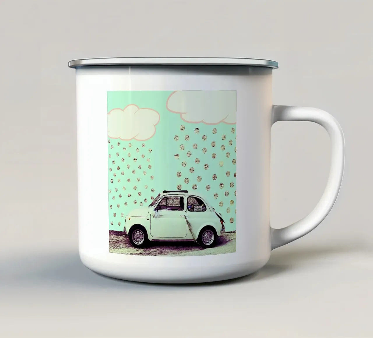 this is what happens in a normal life taza de esmalte de FinnanoFenno