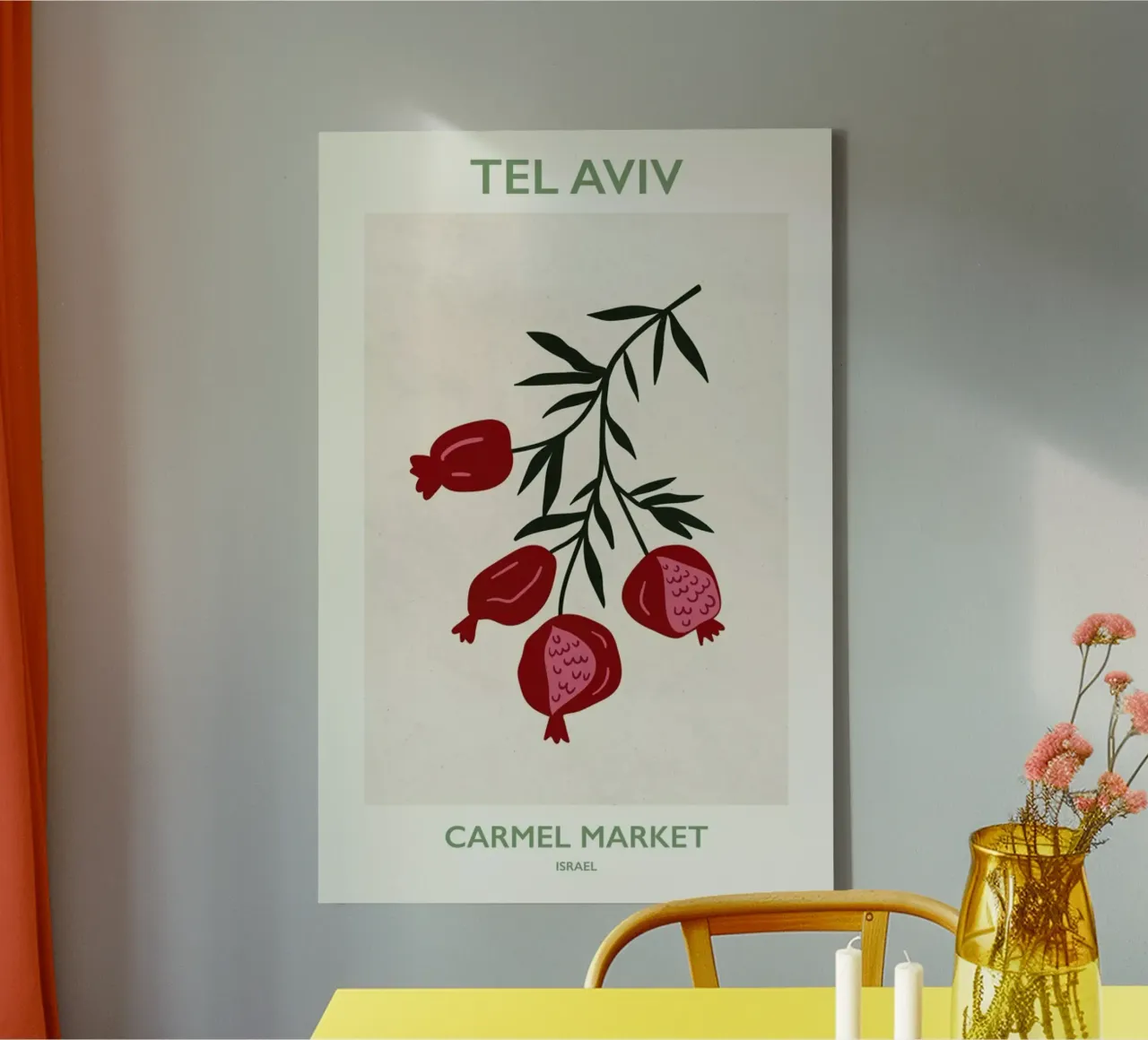 Tel Aviv tela con Cornice a cassetta da Pure