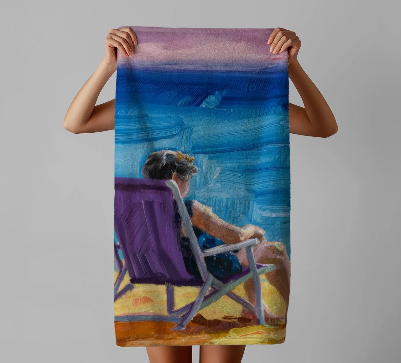 Seaside Reading Pause towel by Mystic Grain