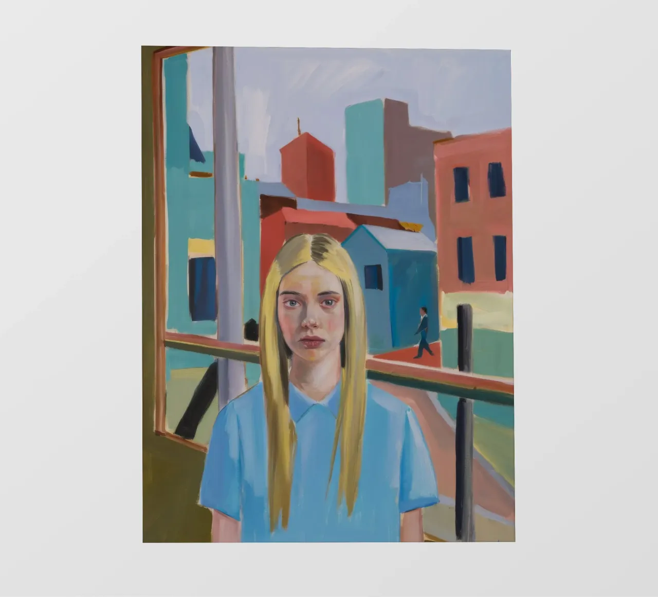Ragazza al balcone telo in pvc da Mystic Grain