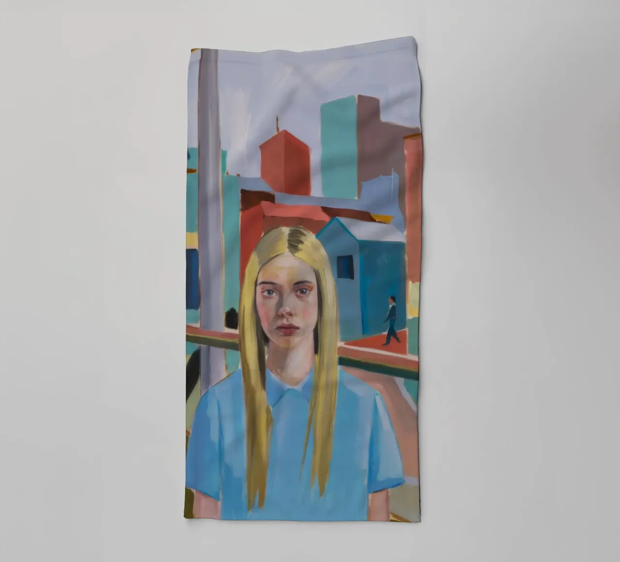 Ragazza al balcone asciugamano da bagno da Mystic Grain