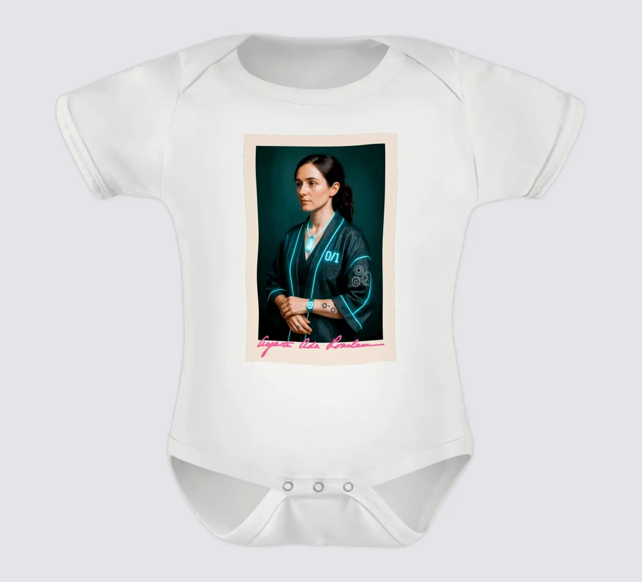 Ada Lovelace – Code & Circuit babyrompertje korte mouwen van CNTRL