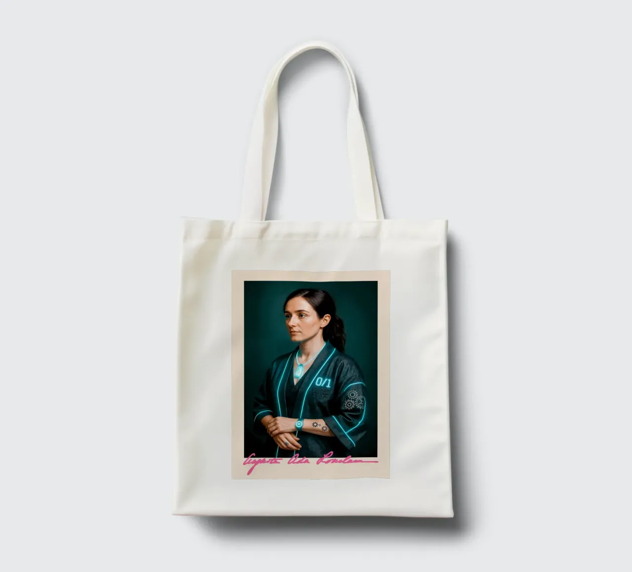 Ada Lovelace – Code & Circuit borsa in juta da CNTRL