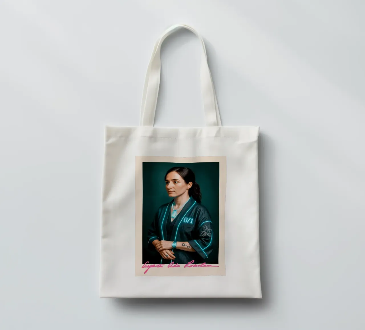 Ada Lovelace – Code & Circuit borsa in juta da CNTRL