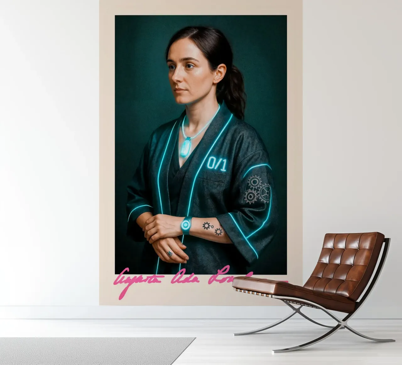 Ada Lovelace – Code & Circuit fotobehang van CNTRL