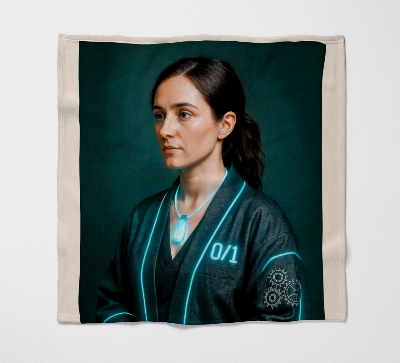 Ada Lovelace – Code & Circuit fleece blanket by CNTRL