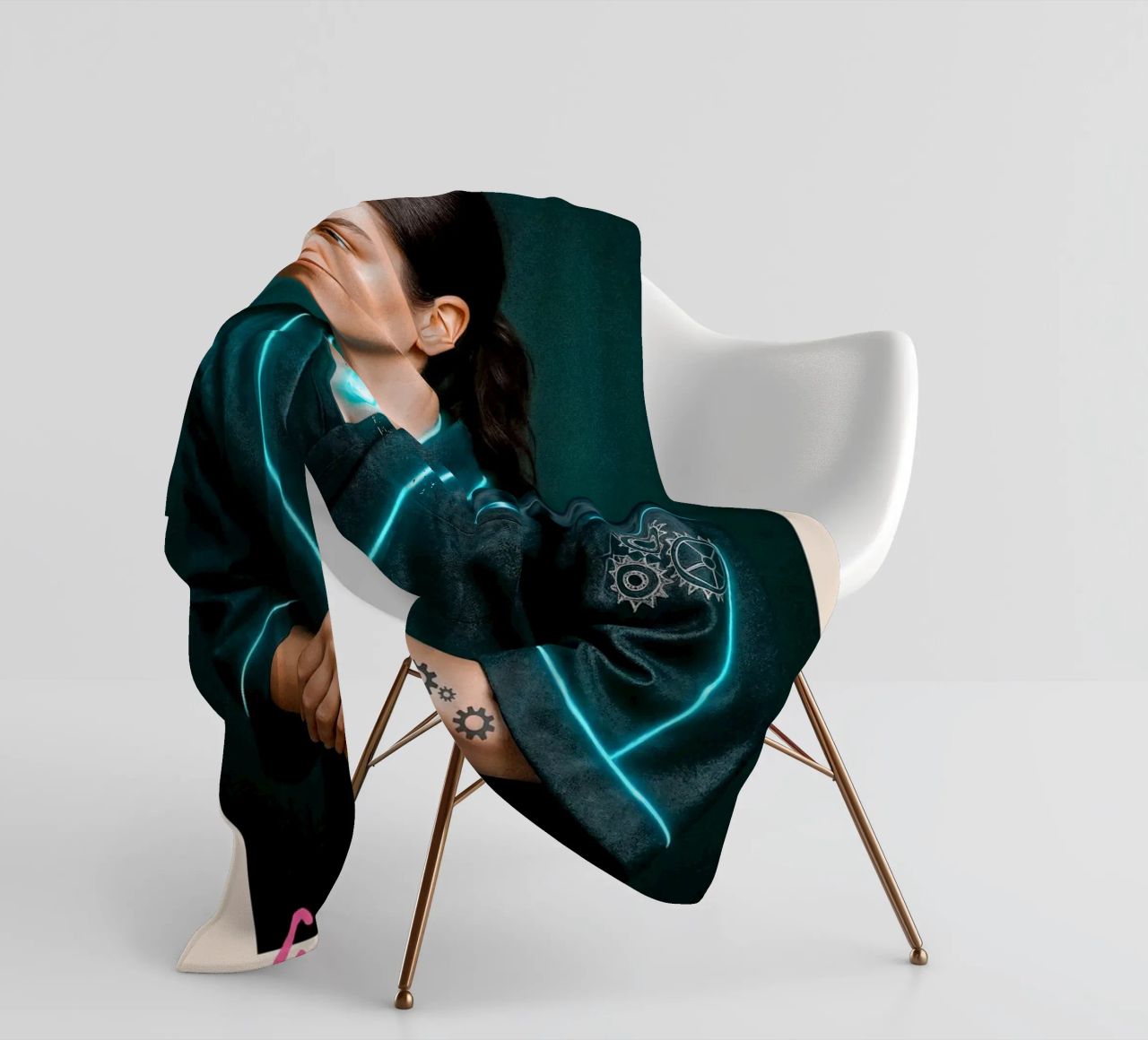 Ada Lovelace – Code & Circuit fleece blanket by CNTRL