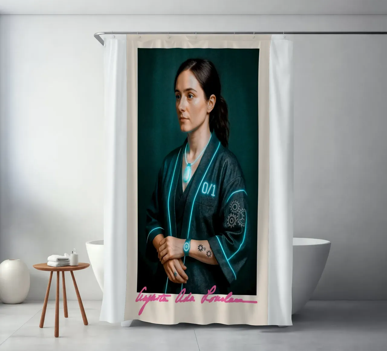 Ada Lovelace – Code & Circuit rideau de douche de CNTRL