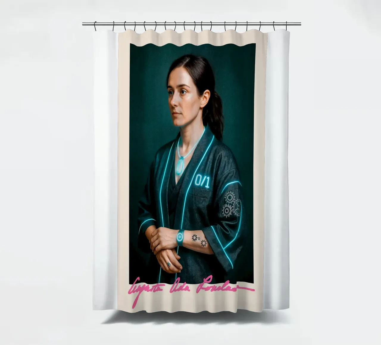 Ada Lovelace – Code & Circuit Duschvorhang von CNTRL
