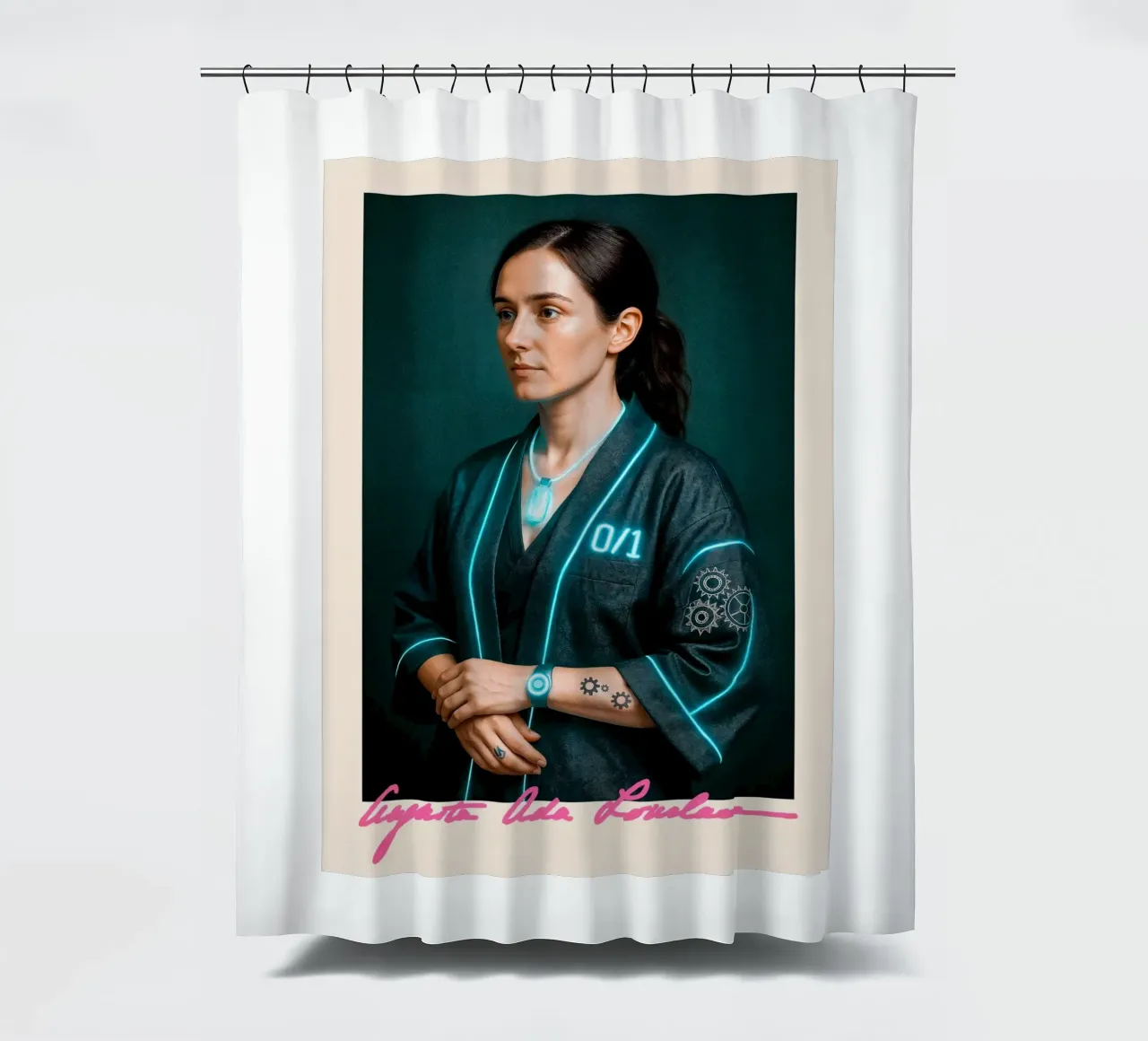 Ada Lovelace – Code & Circuit Duschvorhang von CNTRL