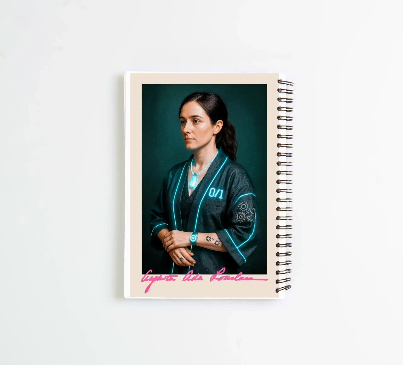 Ada Lovelace – Code & Circuit notitieboek met spiraal van CNTRL