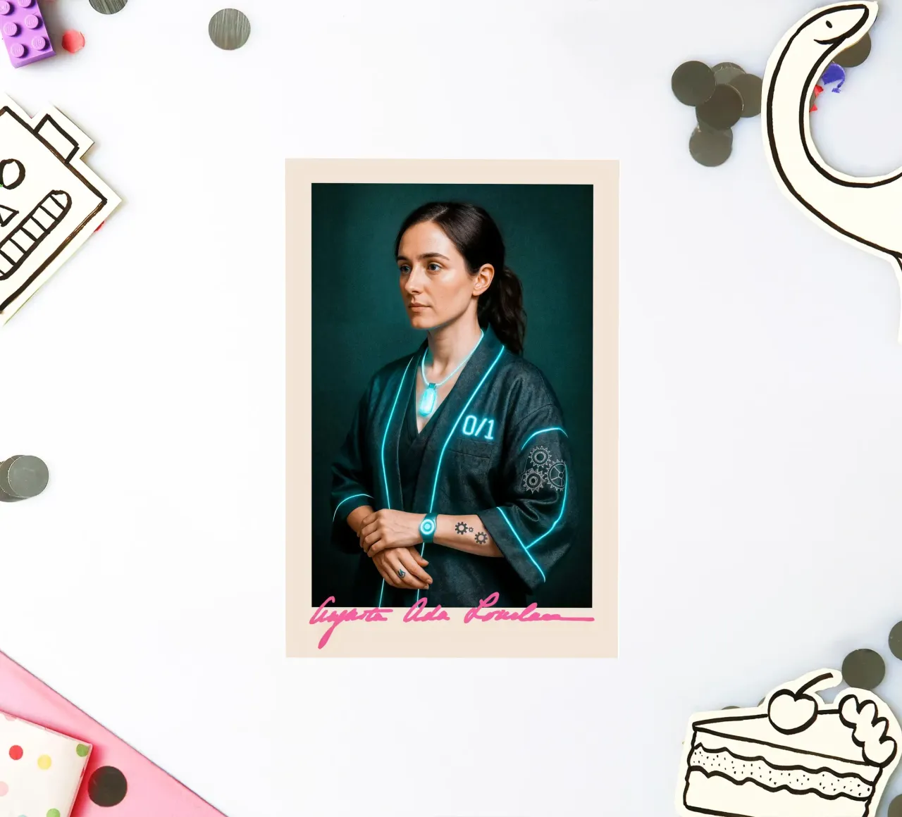 Ada Lovelace – Code & Circuit Sticker von CNTRL