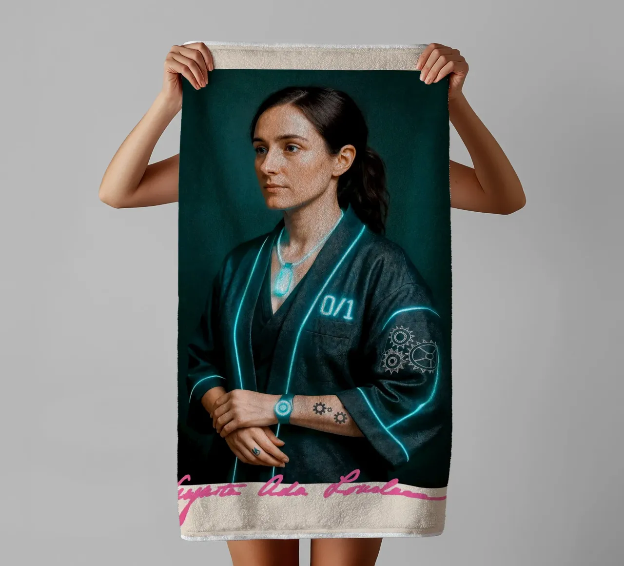 Ada Lovelace – Code & Circuit serviette de bain de CNTRL