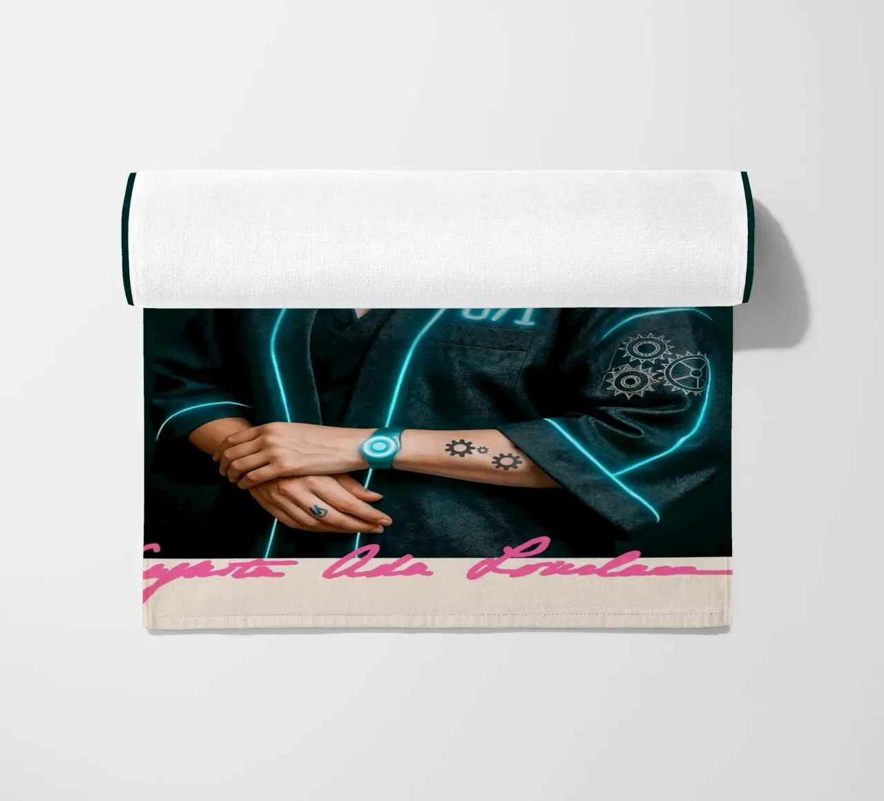 Ada Lovelace – Code & Circuit Strandtuch von CNTRL