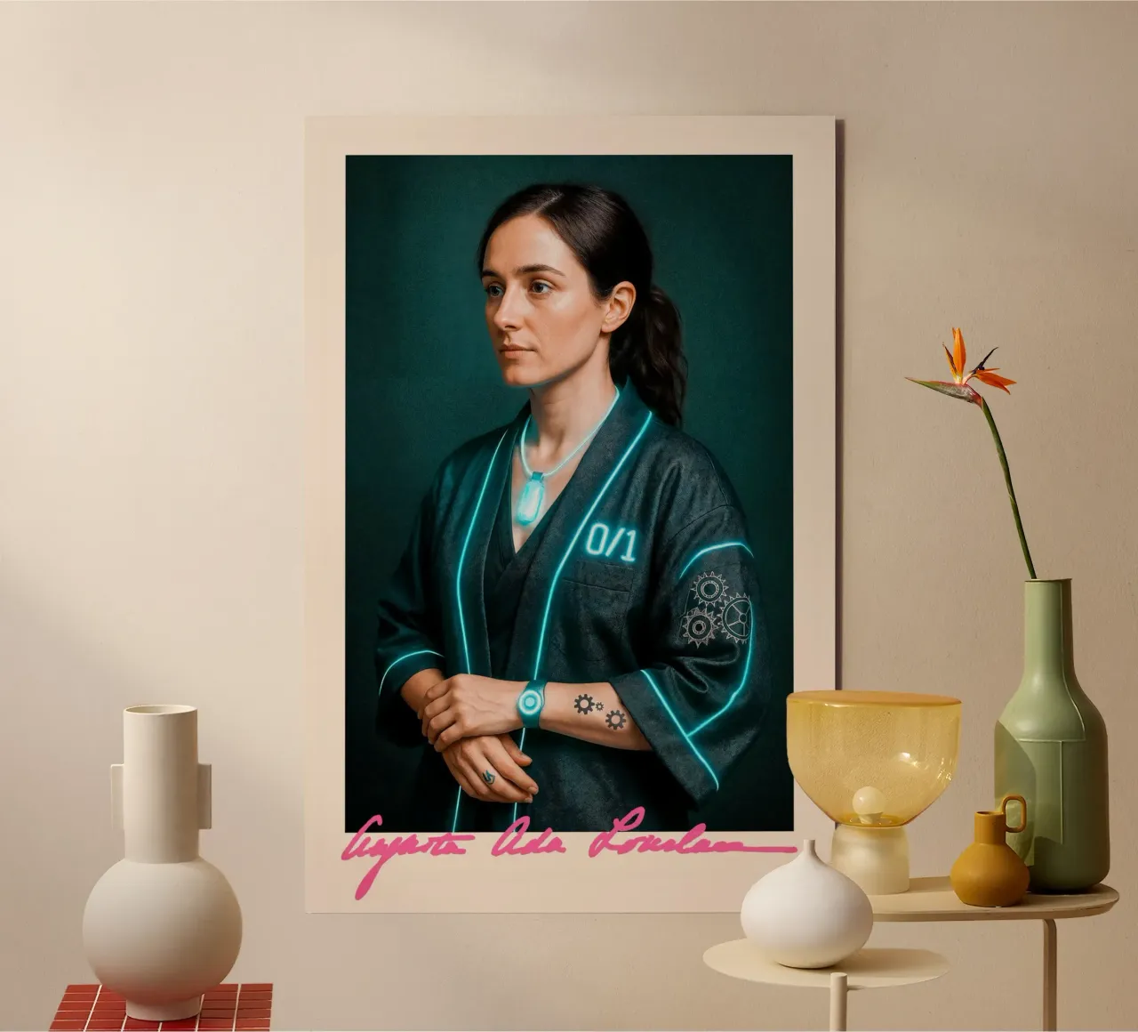 Ada Lovelace – Code & Circuit alu dibond de CNTRL