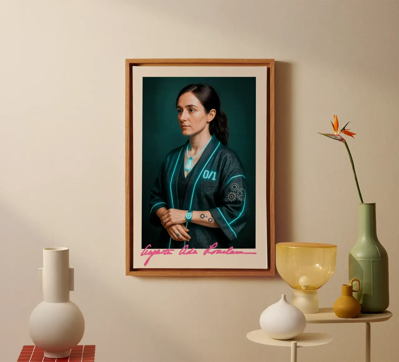 Ada Lovelace – Code & Circuit Leinwand von CNTRL