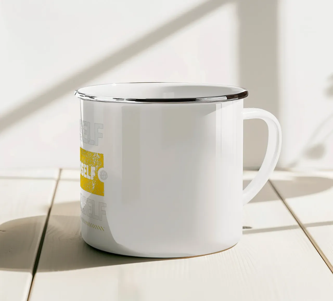 Fiducia in se stessi tazza in smalto da Gunawan Rb