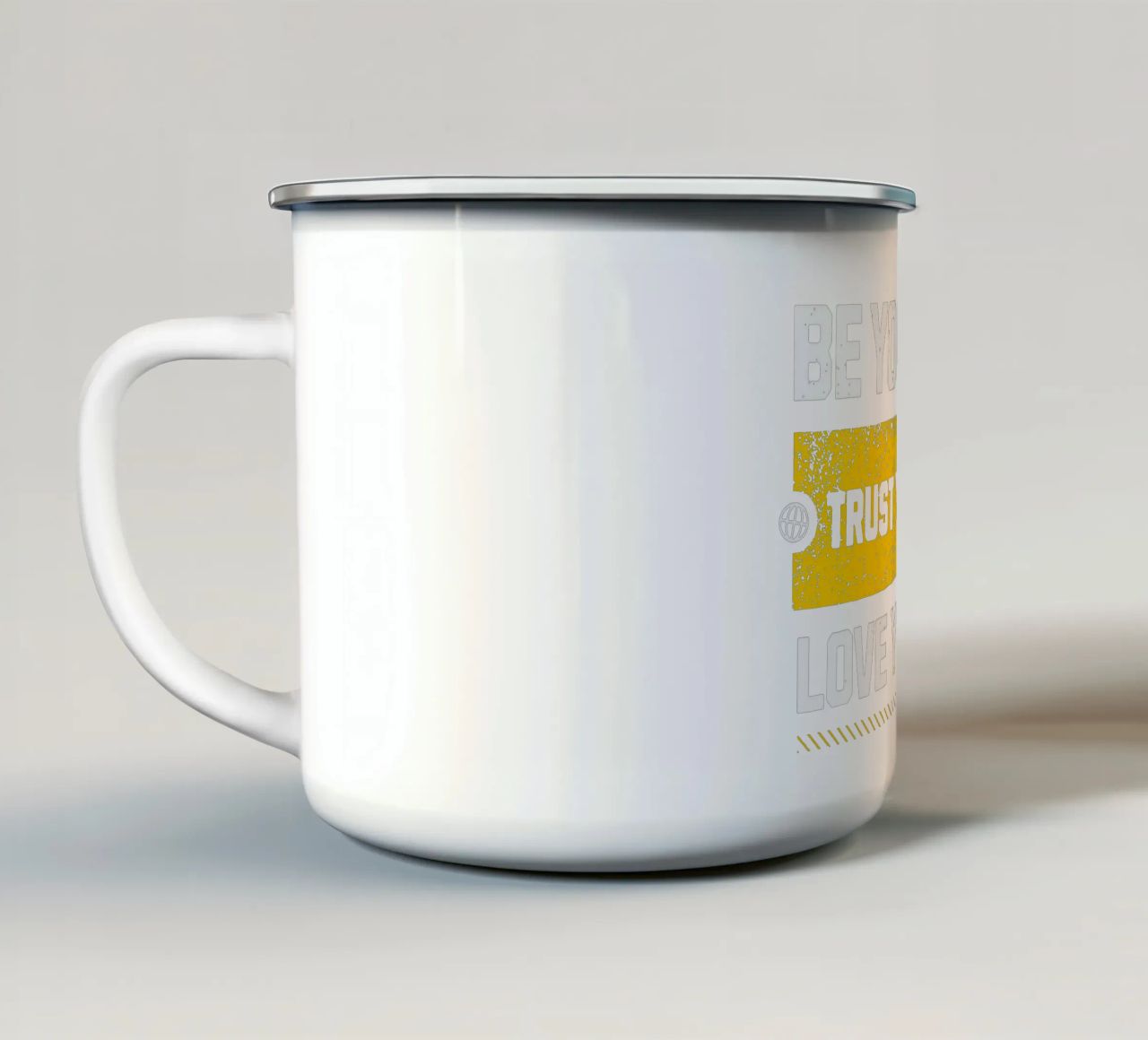 Fiducia in se stessi tazza in smalto da Gunawan Rb