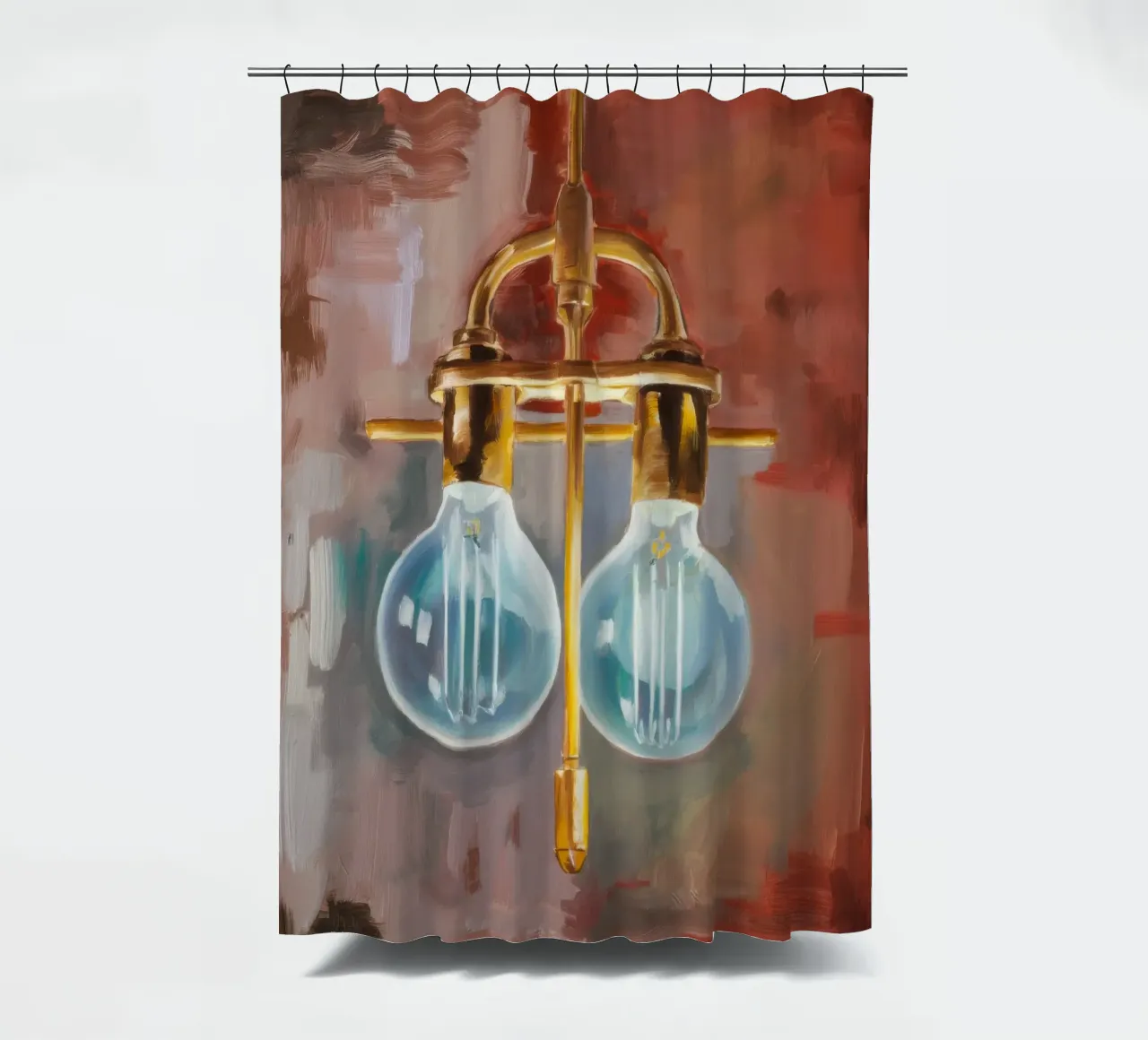 Brass Light Memory shower curtain by Mystic Grain