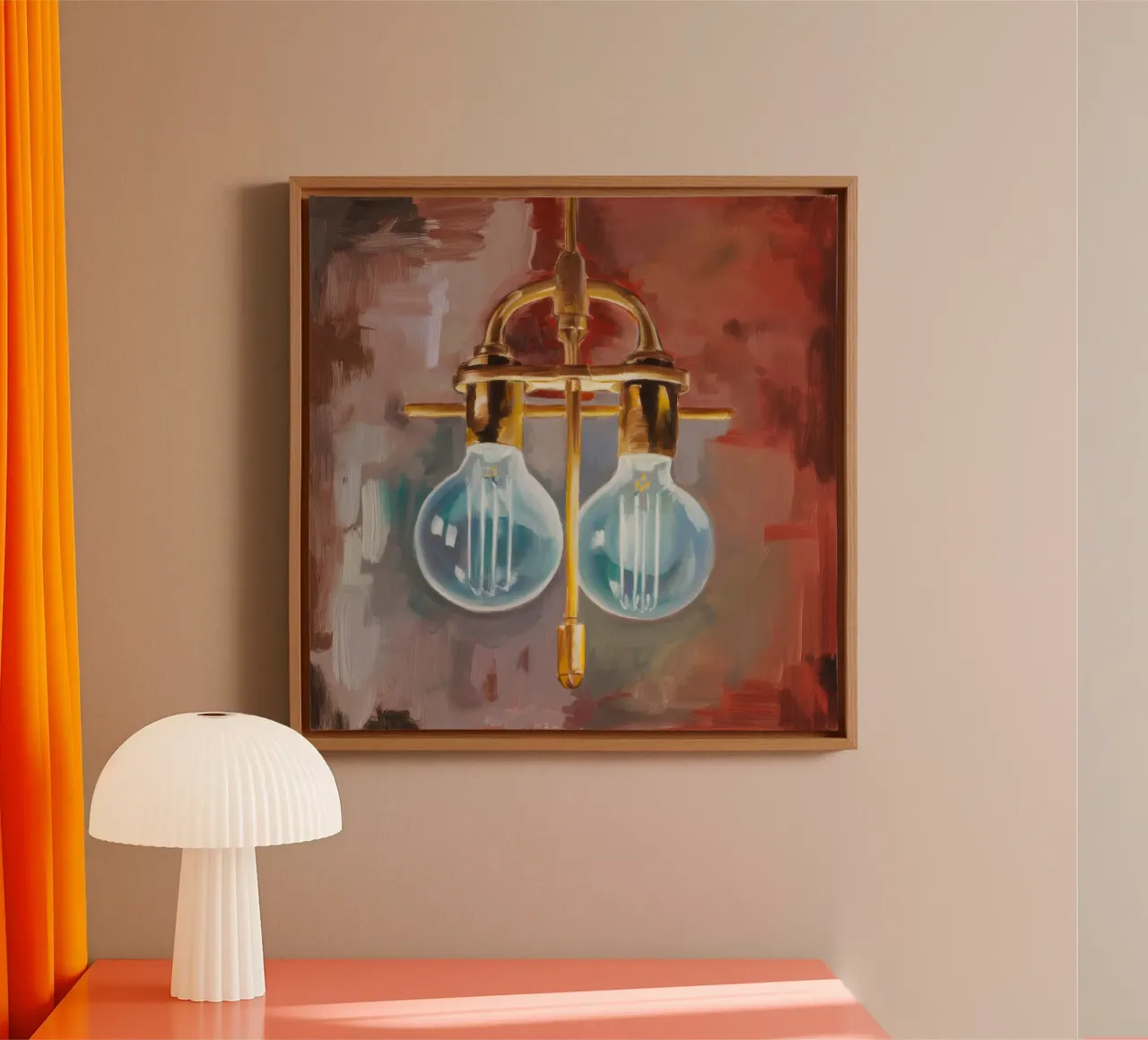 Memoria di luce in ottone tela con Cornice a cassetta da Mystic Grain