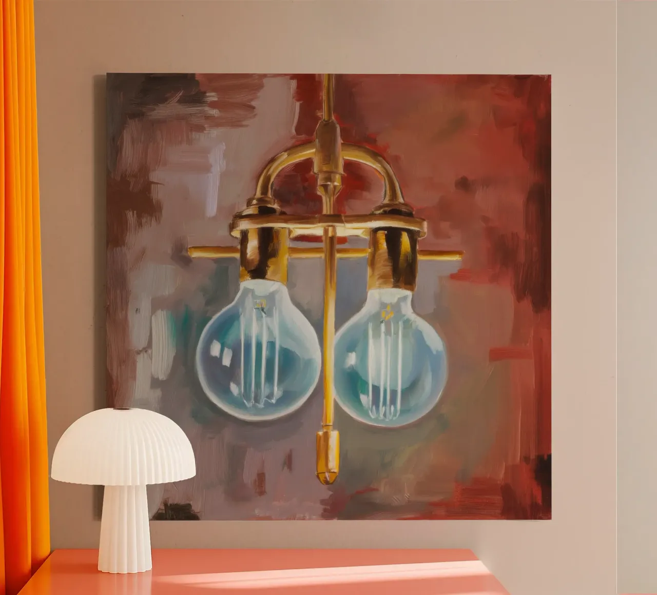 Memoria di luce in ottone tela con Cornice a cassetta da Mystic Grain